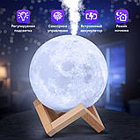 Увлажнитель (аромадиффузор) воздухаUSB MOON LAMP Humidifier 3D с функцией ночника880ml, фото 4