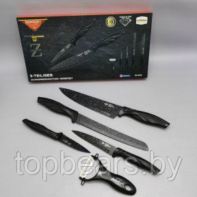 Набор кухонных ножей из нержавеющей стали 5 предметов Mercury Z pro-line MC-9269/ Подарочная упаковка - фото 1 - id-p219502095