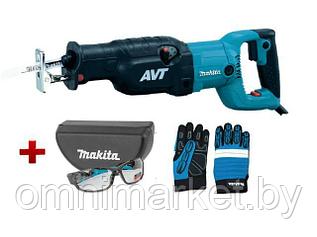 Сабельная пила MAKITA JR 3070 CT в чем. + АКЦИЯ Защитные очки + Перчатки "Механик" XL (1500 Вт, дерево до 255