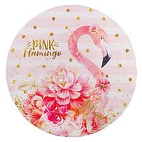 Салфетки сервировочная (d)30см, оксфорд Доляна Pink Flamingo 4072581