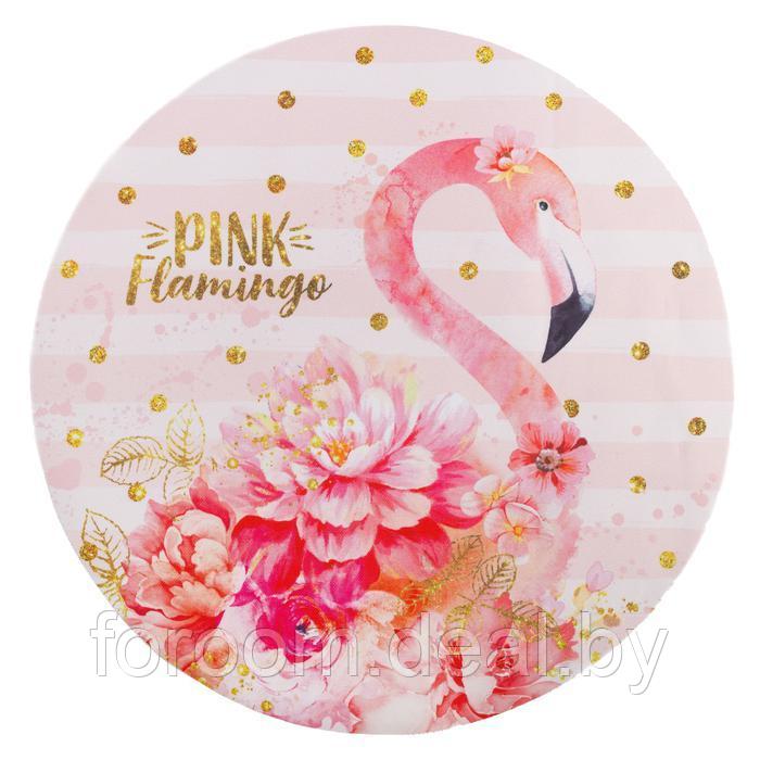 Салфетки сервировочная (d)30см, оксфорд Доляна Pink Flamingo 4072581 - фото 1 - id-p224517936