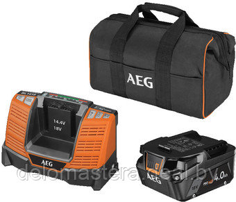 Аккумулятор с зарядным устройством AEG Powertools SEТL1840SHD 4935478944 (18В/4 Ah + 18В, сумка) - фото 1 - id-p224518815