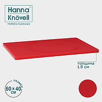 Доска профессиональная разделочная Доляна, 60×40 см, толщина 1,8 см, цвет красный