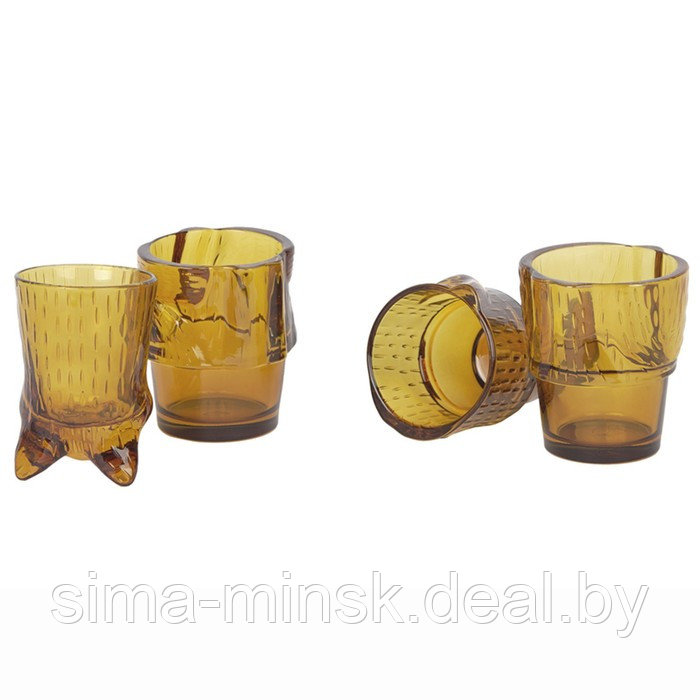 Набор стаканов Doiy Kitty, 4 шт, цвет имбирный - фото 3 - id-p224520250