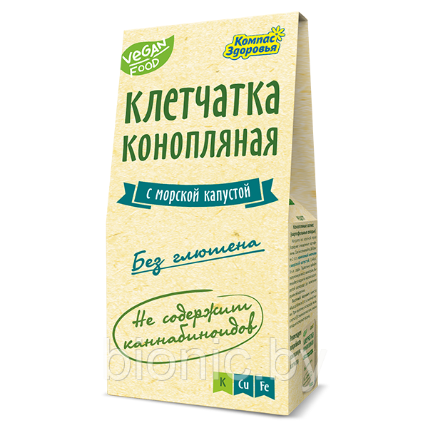 Клетчатка конопляная с морской капустой "Компас здоровья", 150гр 1/15 - фото 1 - id-p50858631