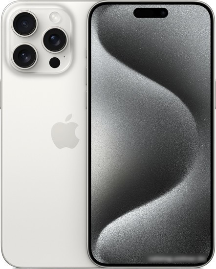 Смартфон Apple iPhone 15 Pro Max 512GB (белый титан) - фото 1 - id-p224521124