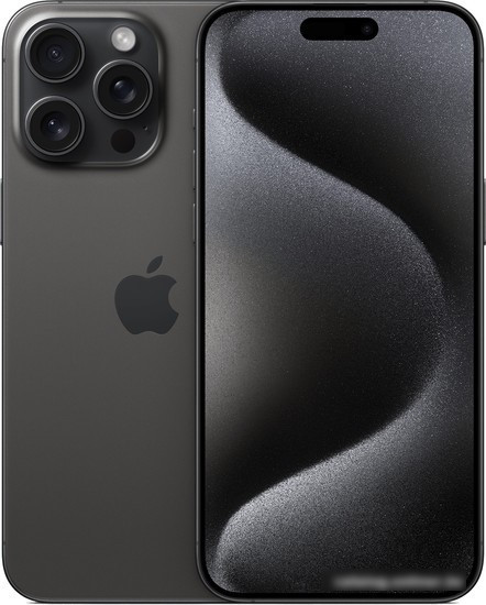Смартфон Apple iPhone 15 Pro Max 512GB (черный титан) - фото 1 - id-p224521125