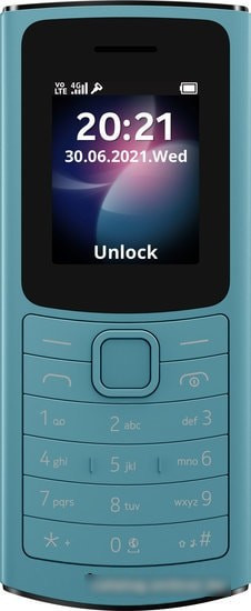 Мобильный телефон Nokia 110 4G Dual SIM (бирюзовый) - фото 2 - id-p224521265