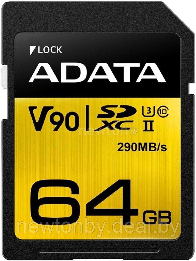 Карта памяти ADATA Premier ONE ASDX64GUII3CL10-C SDXC 64GB - фото 1 - id-p224523399