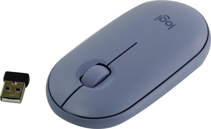 Манипулятор Logitech Pebble M350 Wireless Mouse Blue Gray (RTL) USB 3btn+Roll 910-005719 - фото 1 - id-p224523052