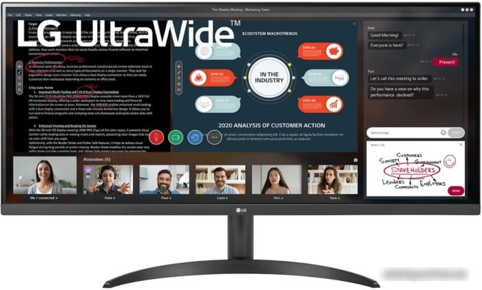 Монитор LG UltraWide 34WP500-B - фото 1 - id-p224524152