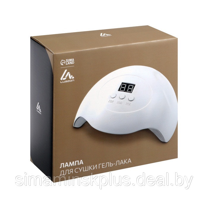 Лампа для гель-лака LuazON LUF-06, UV/LED, 36 Вт, 15 диодов, таймер 30/60/90 с, USB, белая - фото 6 - id-p224526158