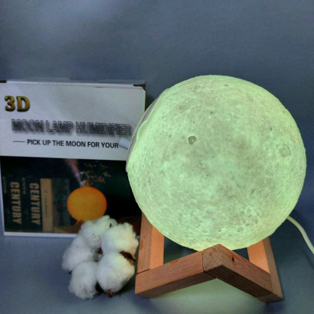 Увлажнитель (аромадиффузор) воздухаUSB MOON LAMP Humidifier 3D с функцией ночника880ml - фото 9 - id-p224526144