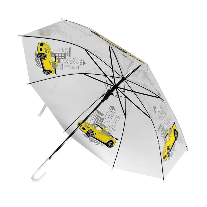 Зонт детский «Жёлтая машина» полуавтомат прозрачный, d=90см - фото 4 - id-p224526389