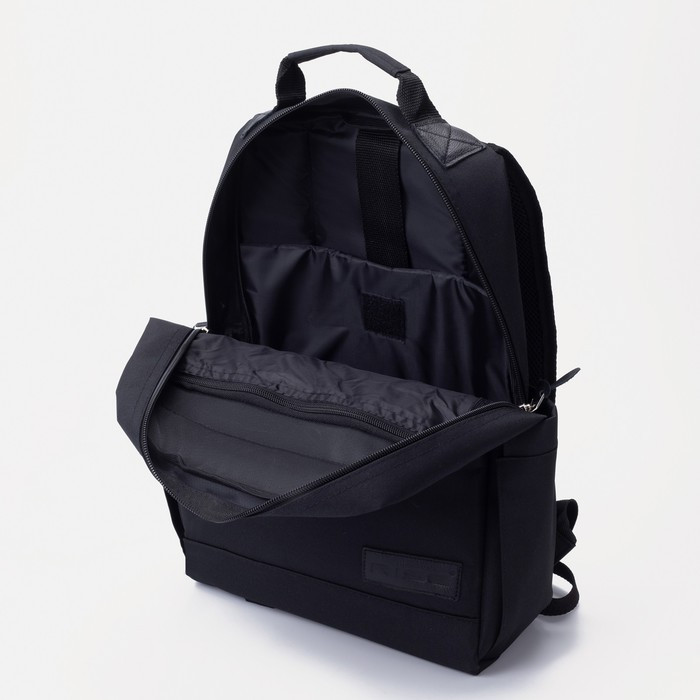 Рюкзак мужской на молнии, наружный карман, цвет чёрный - фото 5 - id-p224526397