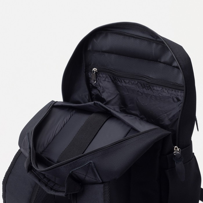 Рюкзак мужской на молнии, наружный карман, цвет чёрный - фото 6 - id-p224526397
