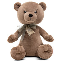 Мягкая игрушка "Медведь Эдди с бантом", цвет бежево-серый, 30 см МЭБ/30/270-1
