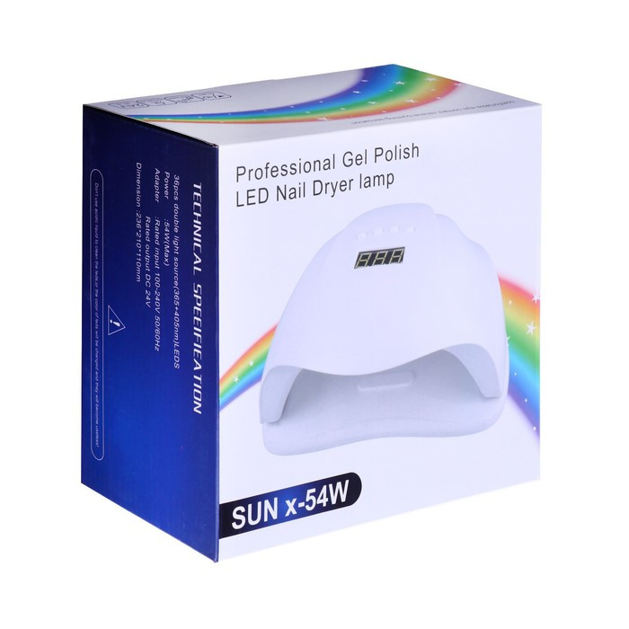 Лампа для гель-лака JessNail SUN X BL, UV/LED, 54 Вт, 36 диодов, таймер 10/30/60 сек, белая - фото 9 - id-p224527065