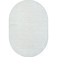 Ковёр овальный Sirocco e256ac, размер 100x200 см, цвет white/beige