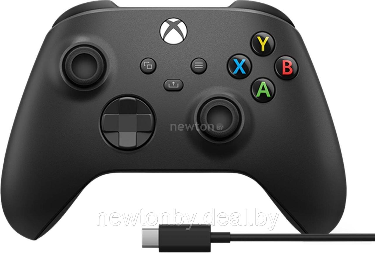 Геймпад Microsoft Xbox + USB-C кабель (черный) - фото 1 - id-p224529876