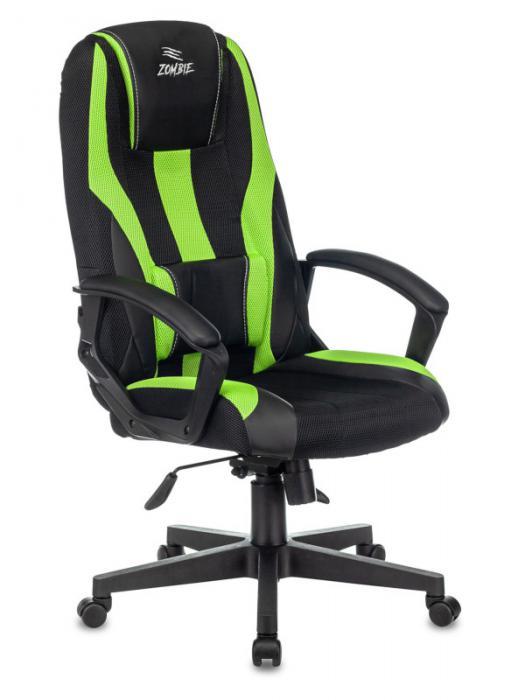 Компьютерное кресло для дома Zombie 9 Black-Green - фото 1 - id-p224390080