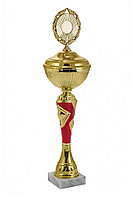 Кубок "Ватикан" на мраморной подставке с крышкой , высота 39 см, чаша 10 см арт. 421-270-100 КЗ100