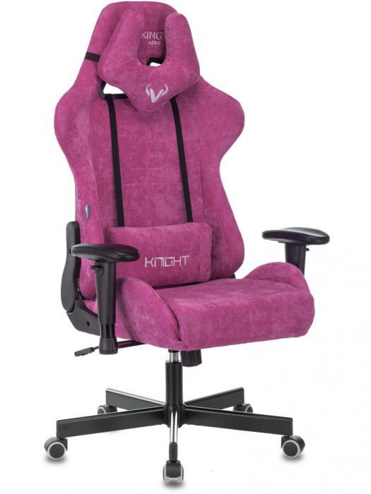 Компьютерное кресло Zombie Viking Knight LT15 розовое тканевое эргономичное для девочки геймера из ткани - фото 1 - id-p224390106