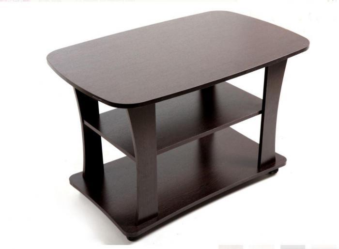 Журнальный кофейный чайный сервировочный столик БИТЕЛ СЖ-1 Венге деревянный подкатной стол на колесиках - фото 2 - id-p223416372