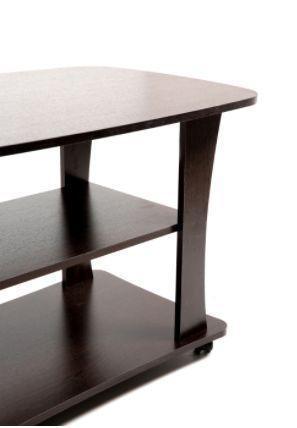 Журнальный кофейный чайный сервировочный столик БИТЕЛ СЖ-1 Венге деревянный подкатной стол на колесиках - фото 4 - id-p223416372