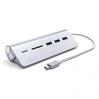 Хаб USB Satechi Aluminum Type-C - USB 3.0 Hub & Micro/SD Card Reader Silver ST-TCHCRS