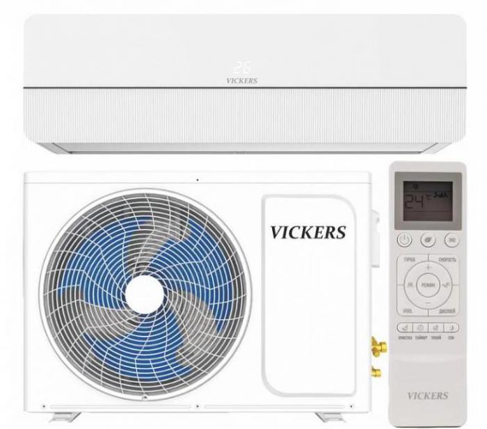 Настенный кондиционер для дома дачи VICKERS VC-12HE неинверторная Сплит-система on off хороший - фото 1 - id-p224493720