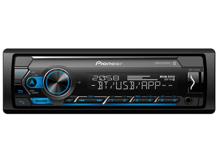 Автомагнитола 1DIN экран Pioneer MVH-S325BT магнитола для автомобиля авто с bluetooth