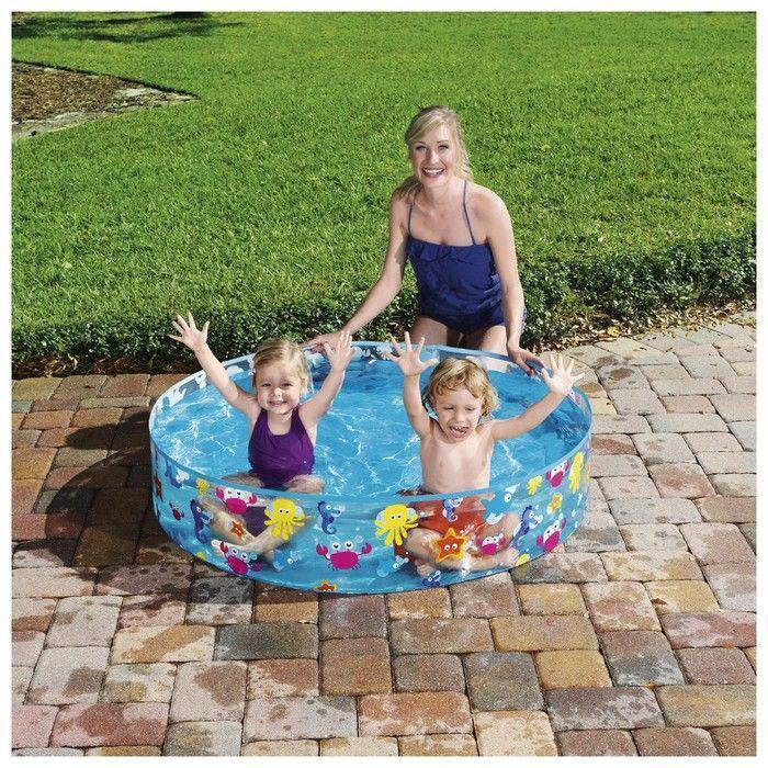 Пластиковый бассейн детский каркасный мобильный наливной для дачи сада детей улицы 122х25 Bestway 55028 - фото 2 - id-p224493788