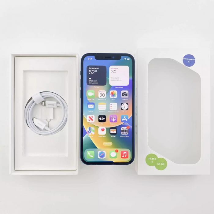 Apple iPhone 12 64 GB Blue (Восстановленный) - фото 1 - id-p224310683