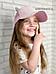 Кепка для девочки летняя с ушками розовая Бейсболка детская для подростка с сеточкой головной убор на лето, фото 8