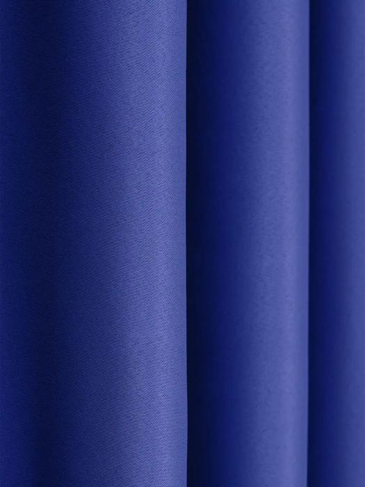 Шторы блэкаут синие готовые однотонные современные плотные комплект портьеры для зала спальни в гостиную - фото 5 - id-p224444253
