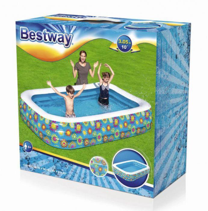 Детский надувной бассейн большой семейный большой 3 метра 305х183 для купания детей дома Bestway 54121 - фото 2 - id-p224494311