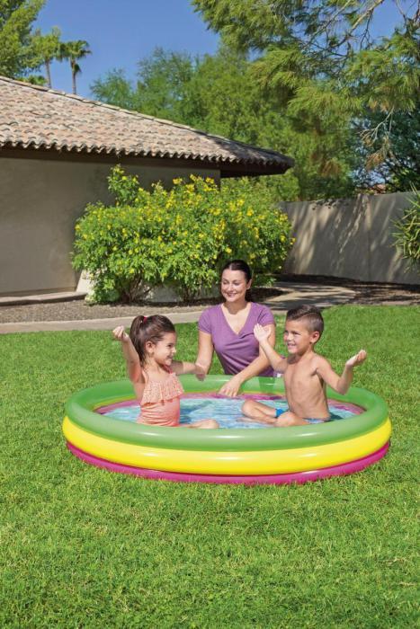 Надувной бассейн для детей BESTWAY 51103 дачный круглый детский 152х30 см с надувным дном - фото 2 - id-p224494350