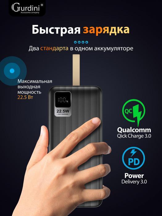 Power bank 50000 mah пауэрбанк для телефона Iphone портативный внешний аккумулятор с быстрой зарядкой - фото 4 - id-p224444273