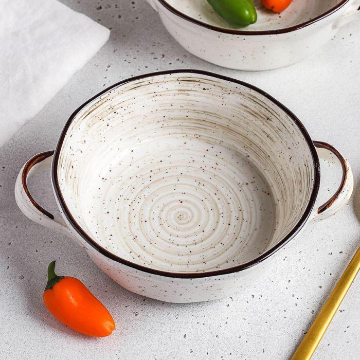 Супница с ручками бульонница набор для супа керамическая фарфоровая глубокая чашка суповая бульонная белая - фото 5 - id-p224444277
