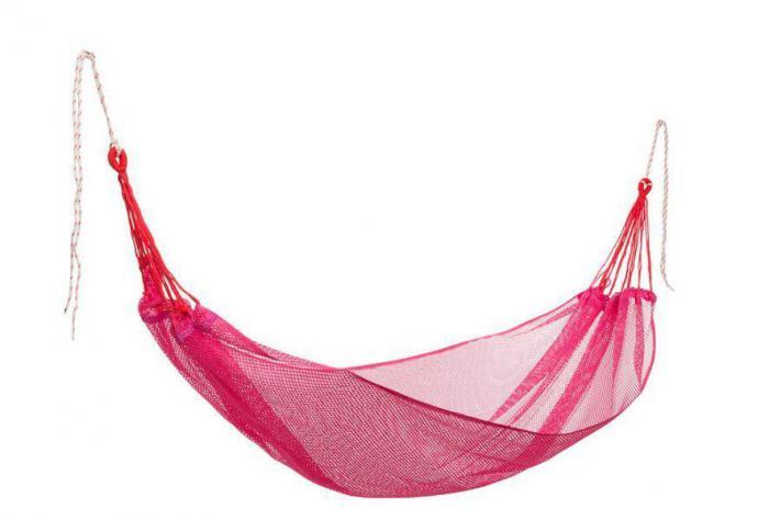Плетеный гамак-сетка подвесной туристический для дачи ECOS 9337 розовый - фото 1 - id-p224494382