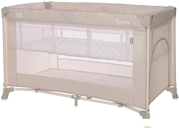 Манеж-кровать Lorelli Torino 2 Layers 2022 (бежевый, полосы) - фото 1 - id-p224460368