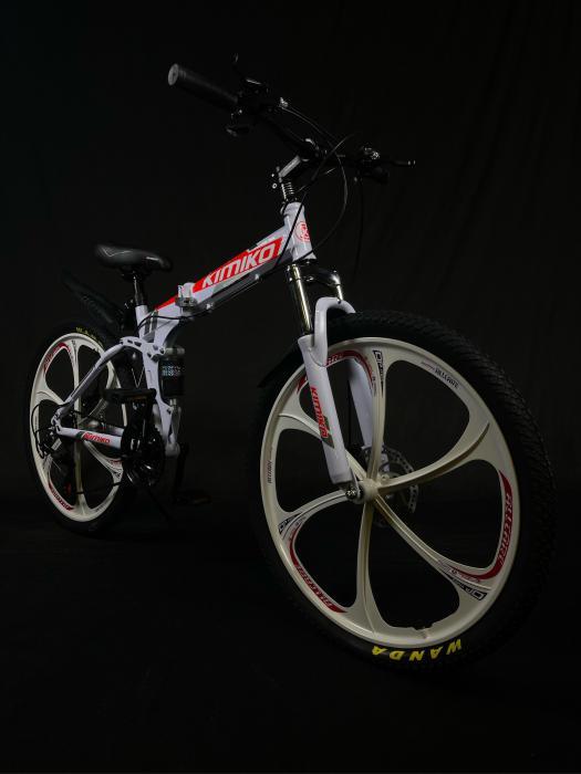 Велосипед для взрослых скоростной горный женский складной на литых дисках 26 дюймов спортивный белый - фото 10 - id-p224444295