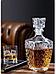 Графин для водки вина хрустальный Штоф для виски алкоголя напитков под коньяк стеклянный декантер с пробкой, фото 4