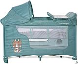 Манеж-кровать Lorelli Moonlight 2 Layers Plus 2023 (арктический зеленый, индеец), фото 2