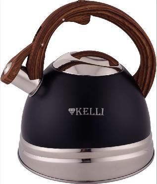 Чайник со свистком для газовой и индукционной плиты 3 литра нержавеющая сталь KELLI KL-4527 - фото 1 - id-p224494498