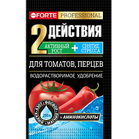 Удобрение водорастворимое с аминокислотами Для томатов, перцев, пакет 100 г (Bona Forte)