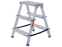 Стремянка LadderBel 3 ступени двухстороняя Aluminum