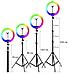 Кольцевая лампа на штативе 33 см светодиодная на телефон rgb цветная для фото селфи видео тик тока, фото 6