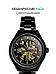 Часы мужские механические с автоподзаводом наручные классические с браслетом черные, фото 3